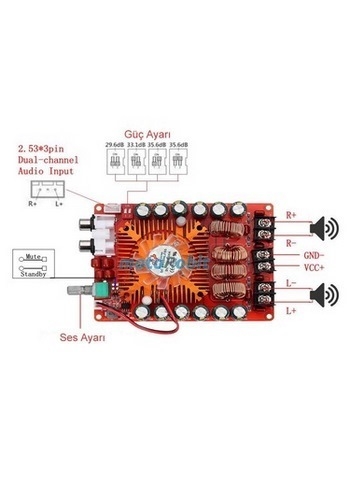 TDA7498E%20Bluetooth%204.0%20Ses%20Amplifikatör%20Kartı%202x160W