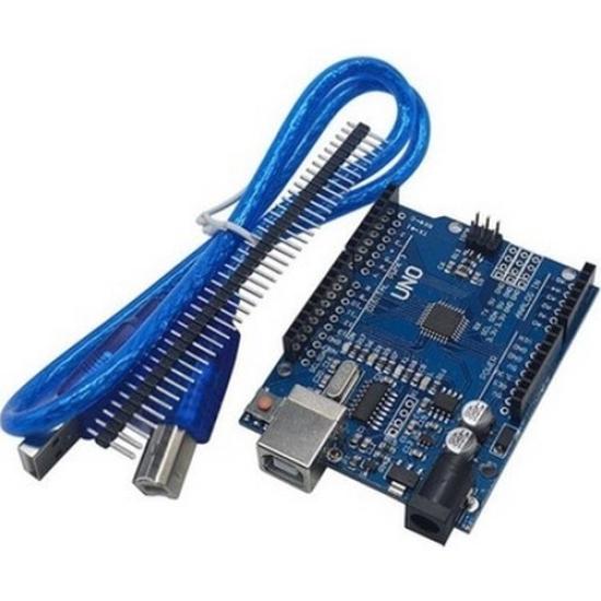 Arduino UNO R3 Geliştirilmiş CH340 Chip + USB Kablo