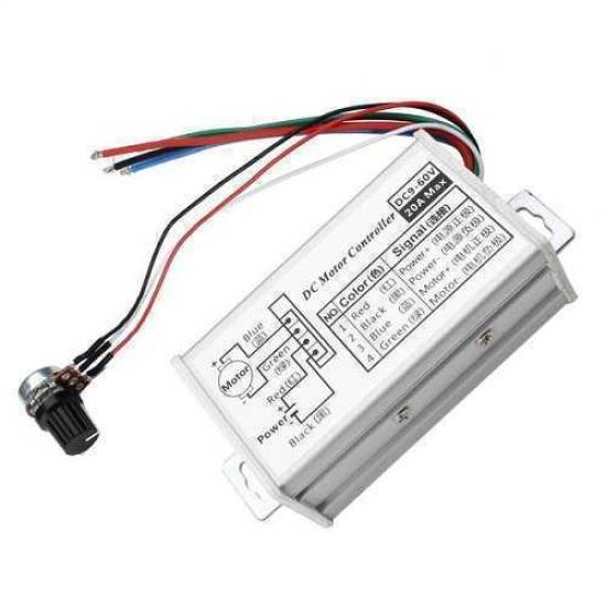 9V 12V 24V 36V 48V 60V 20A PWM DC Motor Hız Kontrol Modülü